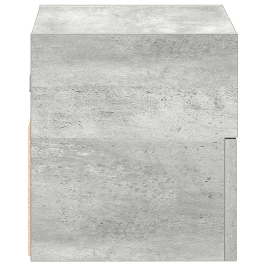 Tables de chevet murales 2 pcs gris béton 45x26x28,5 cm