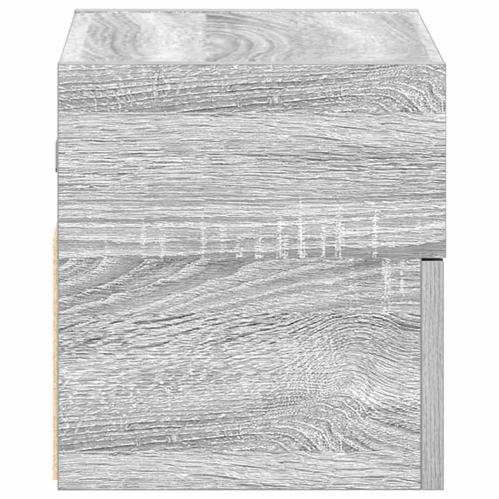 Tables de chevet murales 2 pcs sonoma gris 45x26x28,5 cm