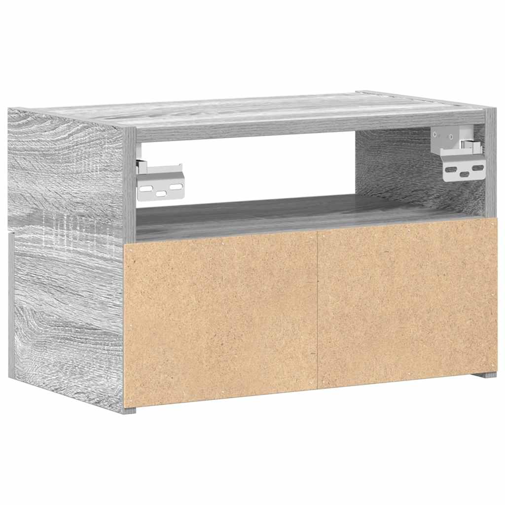 Tables de chevet murales 2 pcs sonoma gris 45x26x28,5 cm