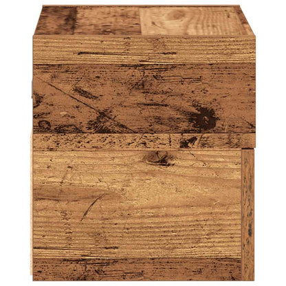 Tables de chevet murales 2 pcs vieux bois 45x26x28,5 cm