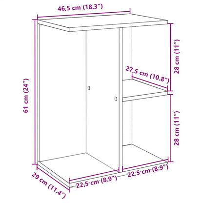 Table de chevet blanc 46,5x29x61 cm bois d’ingénierie