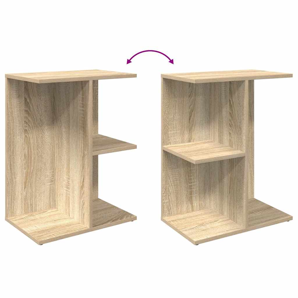 Tables de chevet 2pcs chêne sonoma 46,5x29x61cm bois ingénierie