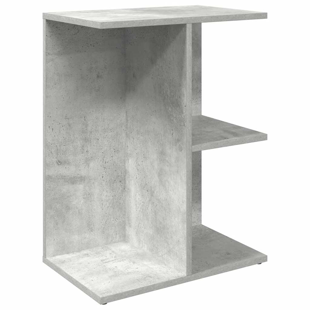 Table de chevet gris béton 46,5x29x61 cm bois d'ingénierie