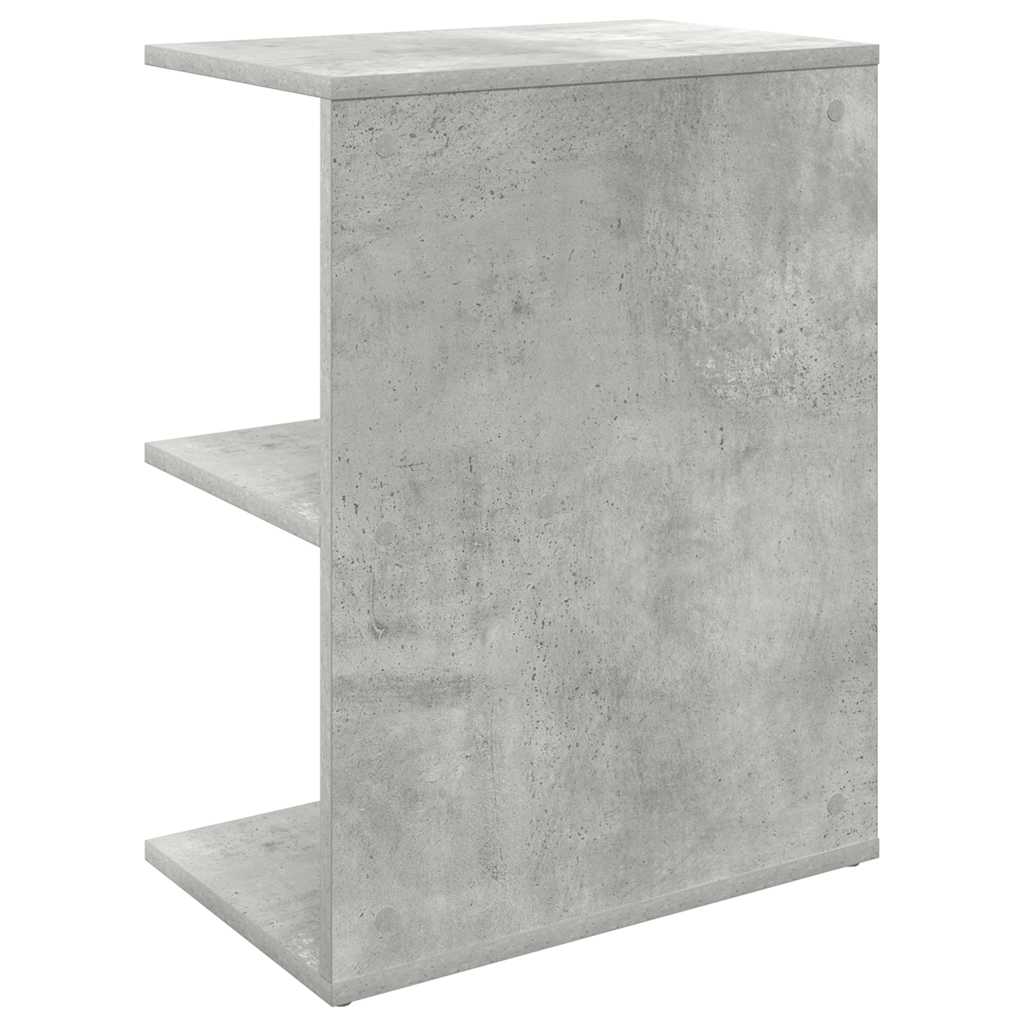 Table de chevet gris béton 46,5x29x61 cm bois d'ingénierie