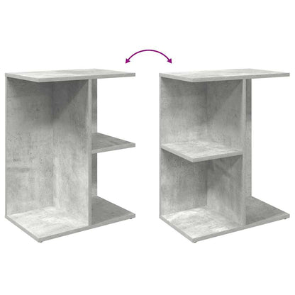 Table de chevet gris béton 46,5x29x61 cm bois d'ingénierie