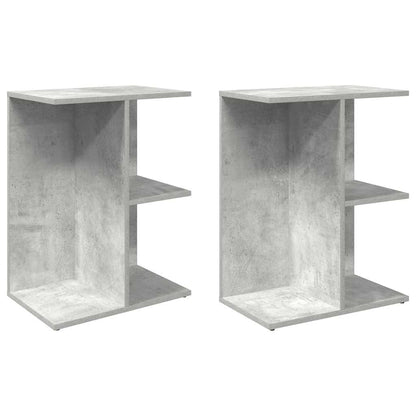 Tables de chevet 2 pcs gris béton 46,5x29x61 cm bois ingénierie