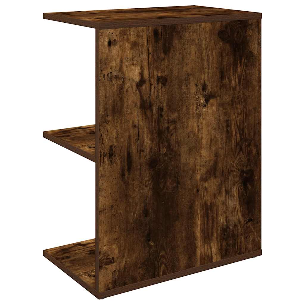 Table de chevet chêne fumé 46,5x29x61 cm bois d'ingénierie