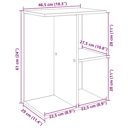 Tables de chevet 2pcs chêne fumé 46,5x29x61cm bois d’ingénierie