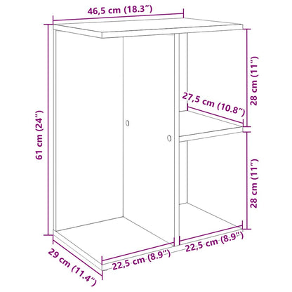 Table de chevet sonoma gris 46,5x29x61 cm bois d'ingénierie