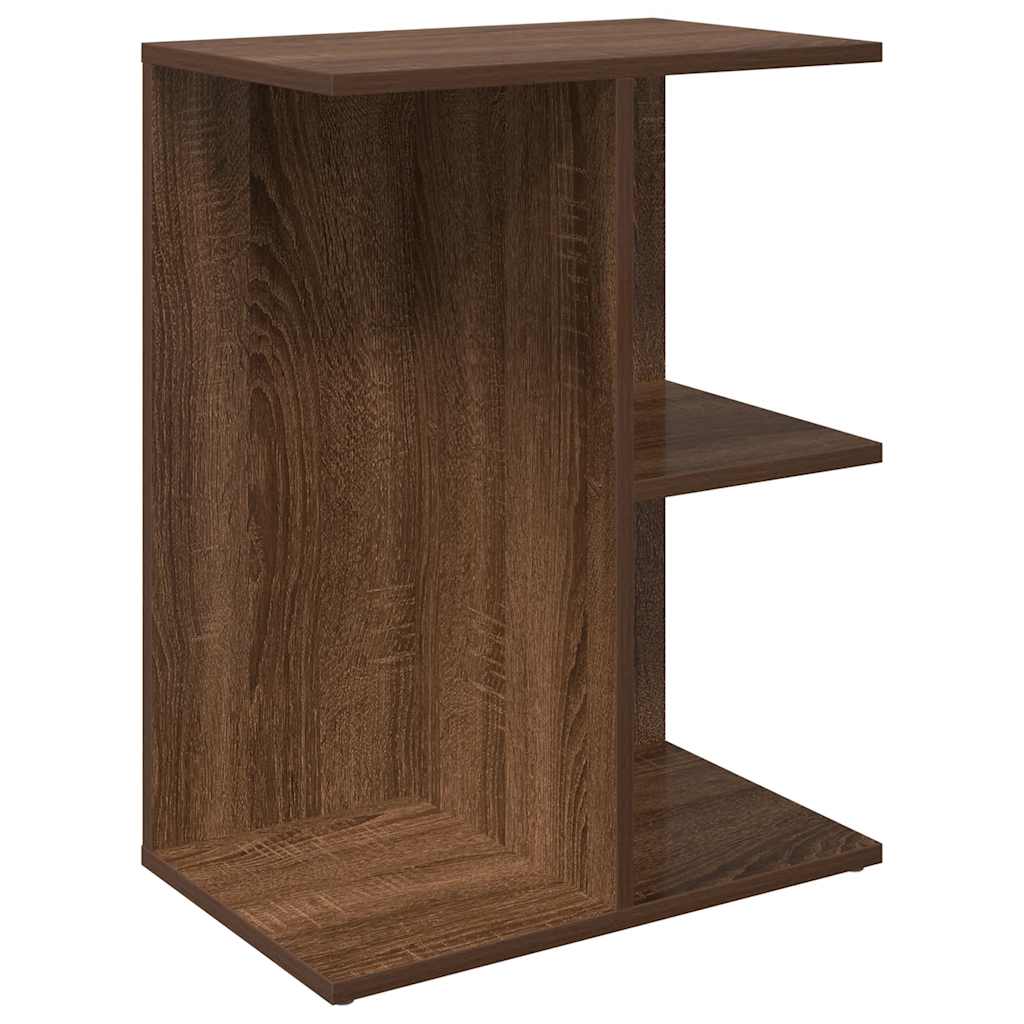 Table de chevet chêne marron 46,5x29x61 cm bois d'ingénierie