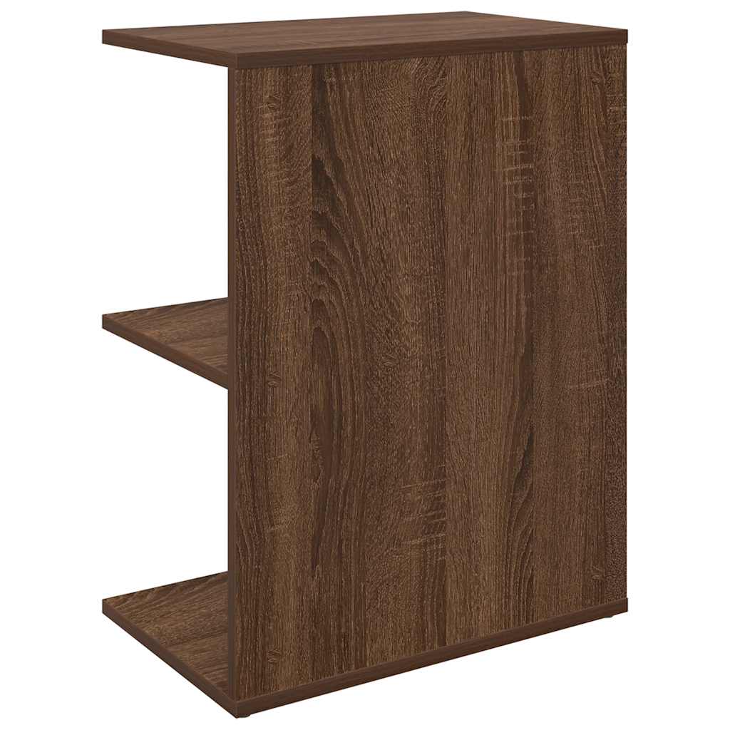 Table de chevet chêne marron 46,5x29x61 cm bois d'ingénierie