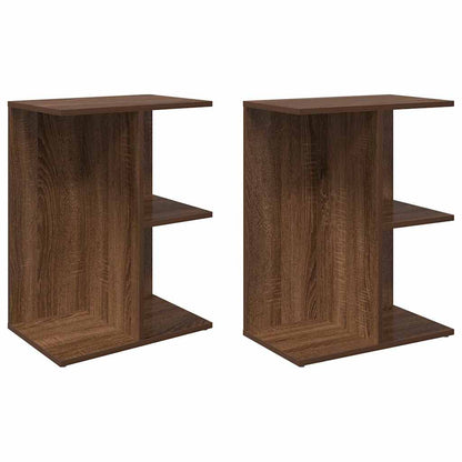 Tables de chevet 2 pcs chêne marron bois d'ingénierie