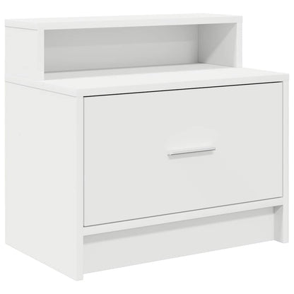 Table de chevet avec tiroir 2 pcs blanc 51x31x47 cm