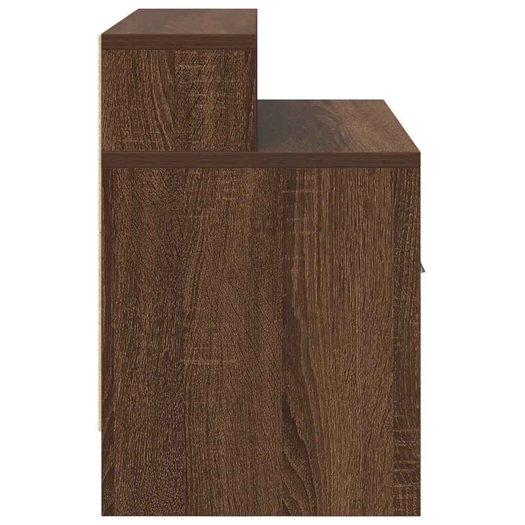 Tables de chevet avec tiroir 2 pcs chêne marron 51x31x47 cm