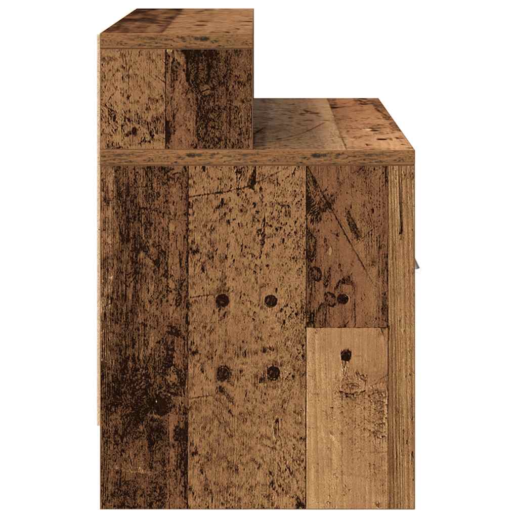 Tables de chevet avec tiroir 2 pcs vieux bois 51x31x47 cm