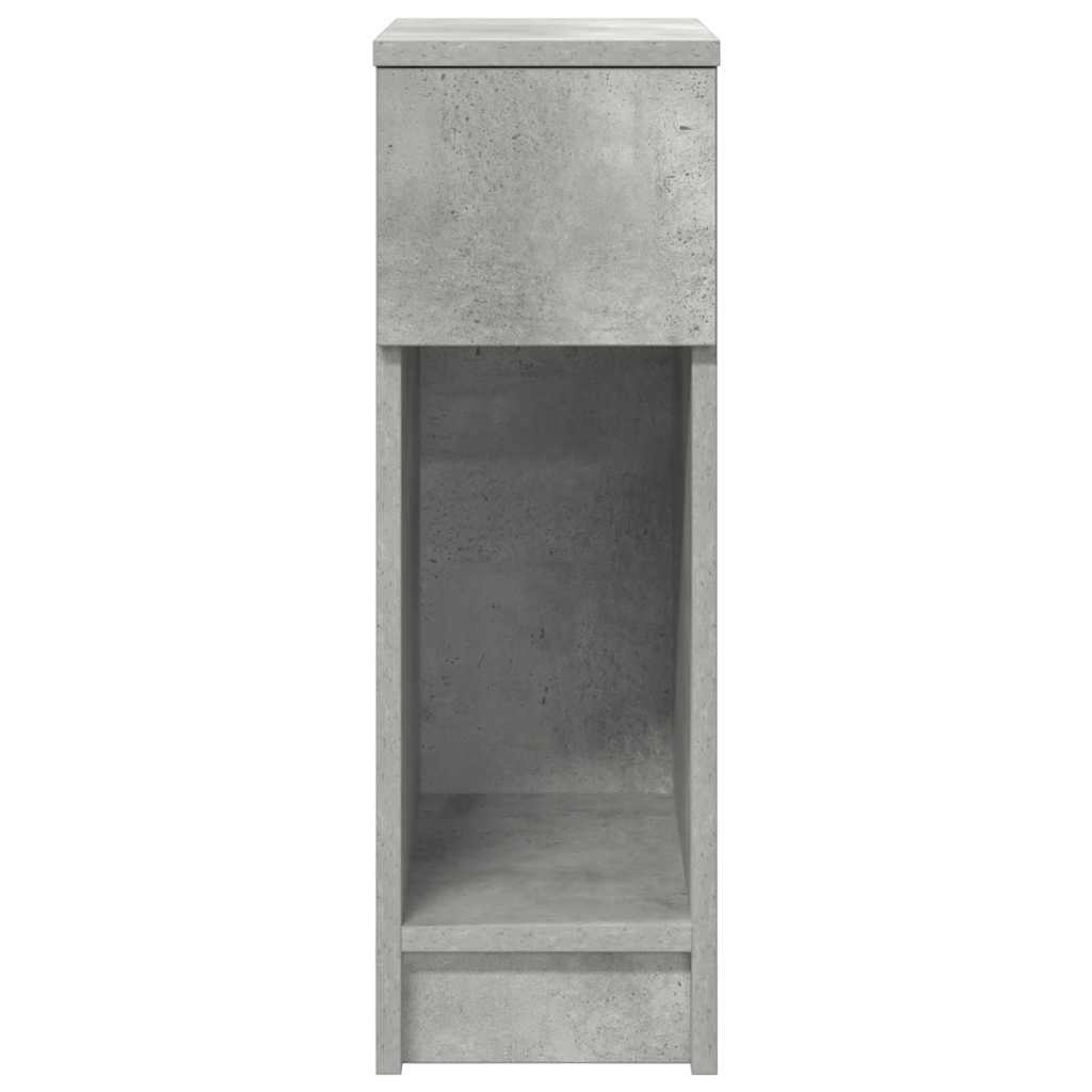 Tables de chevet avec tiroir 2 pcs gris béton 20x36x60 cm