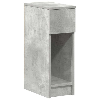 Tables de chevet avec tiroir 2 pcs gris béton 20x36x60 cm