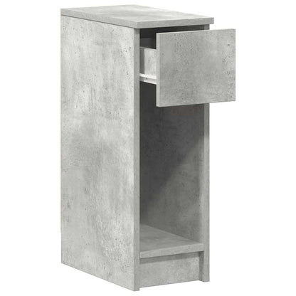 Tables de chevet avec tiroir 2 pcs gris béton 20x36x60 cm