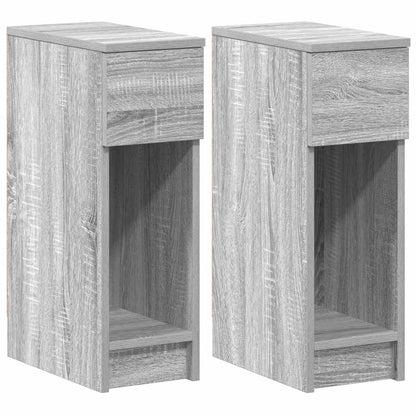 Tables de chevet avec tiroir 2 pcs sonoma gris 20x36x60 cm