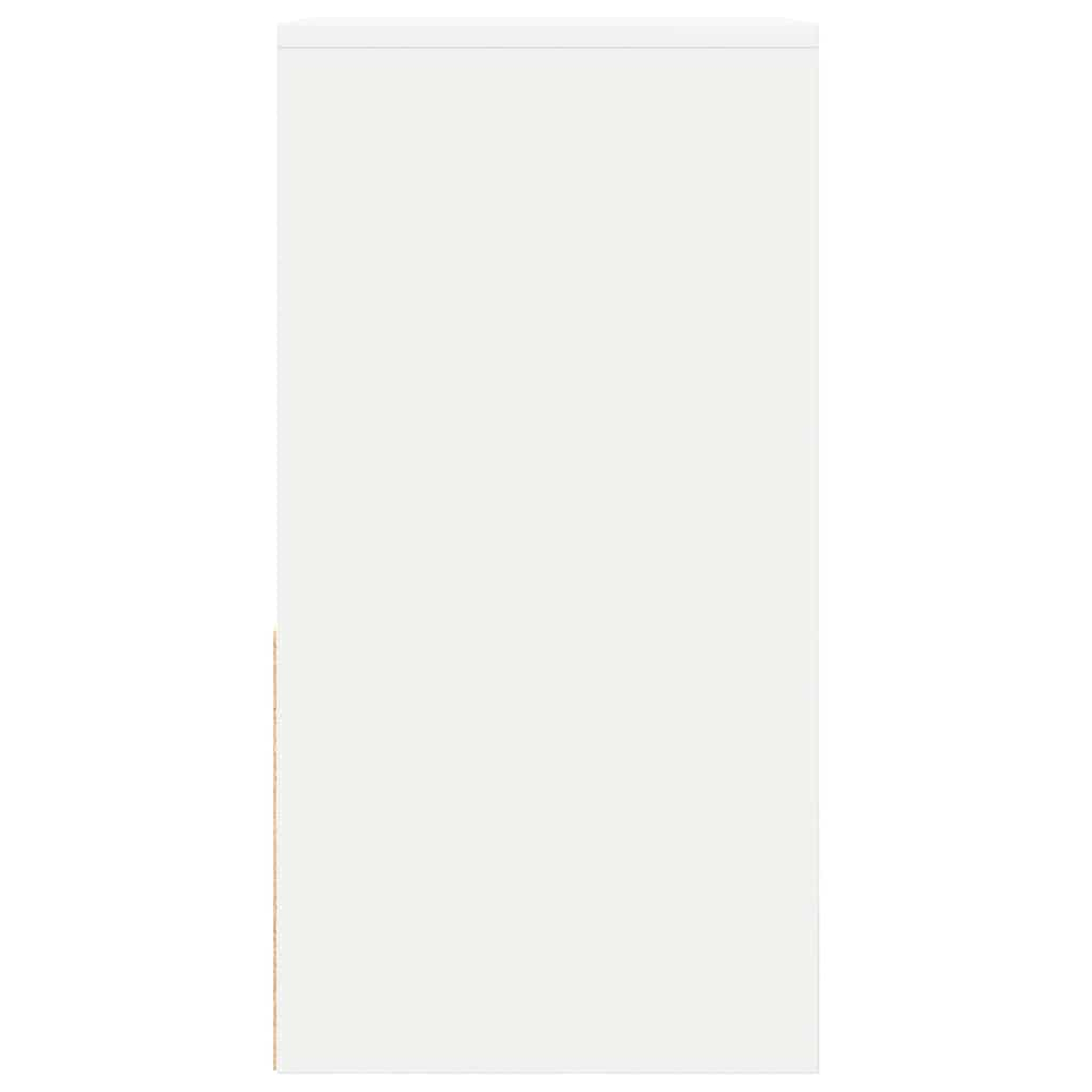 Tables de chevet avec tiroir 2 pcs blanc 35x34x66,5 cm