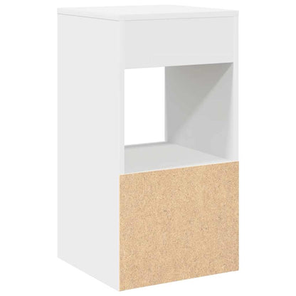 Tables de chevet avec tiroir 2 pcs blanc 35x34x66,5 cm