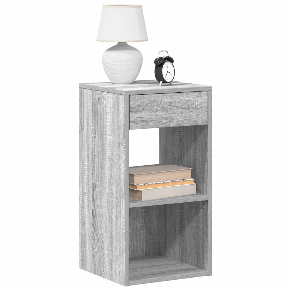 Table de chevet avec tiroir sonoma gris 35x34x66,5 cm