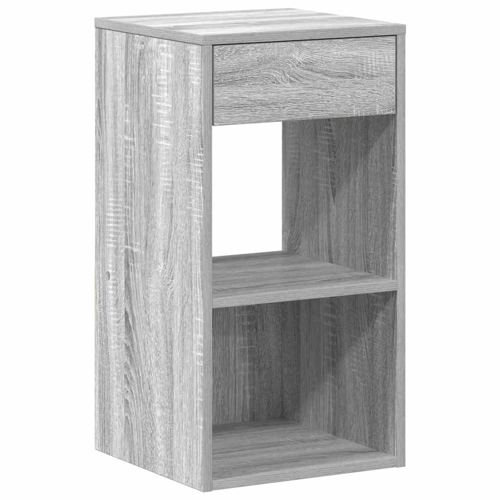 Tables de chevet avec tiroir 2 pcs sonoma gris 35x34x66,5 cm