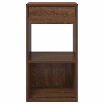 Tables de chevet avec tiroir 2 pcs chêne marron 35x34x66,5 cm