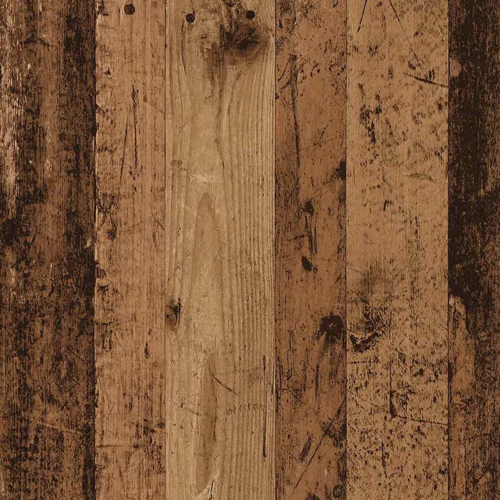 Table de chevet avec tiroir vieux bois 35x34x66,5 cm