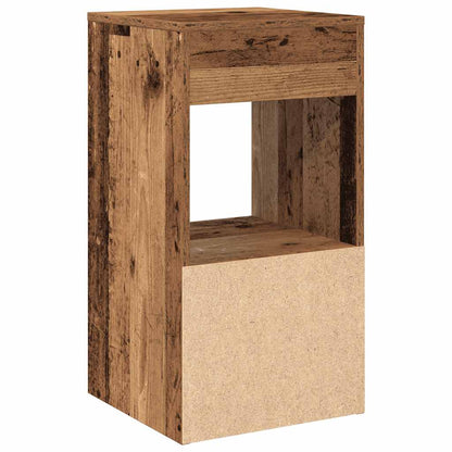 Tables de chevet avec tiroir 2 pcs vieux bois 35x34x66,5 cm