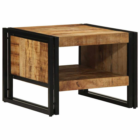 Table basse 50x50x38 cm bois de manguier massif brut