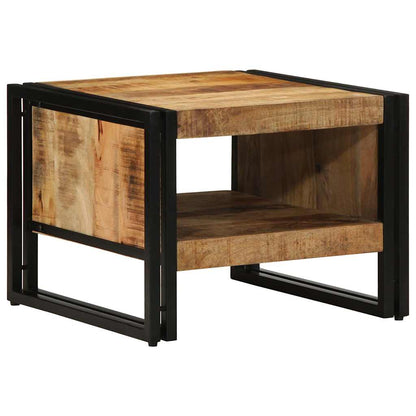 Table basse 50x50x38 cm bois de manguier massif brut