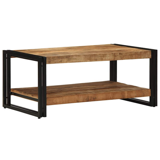 Table basse 90x50x38 cm bois de manguier massif brut