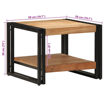 Table basse 50x50x38 cm bois massif acacia