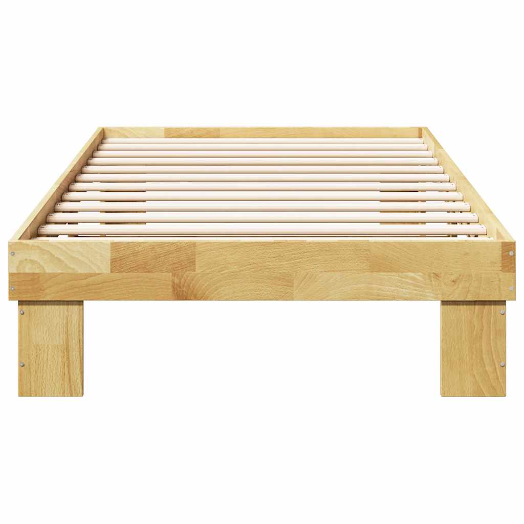 Cadre de lit sans matelas 100x200 cm bois massif de chêne