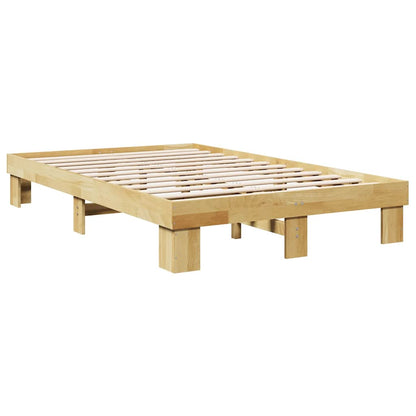 Cadre de lit sans matelas 120x200 cm bois massif de chêne