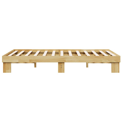 Cadre de lit sans matelas 120x200 cm bois massif de chêne