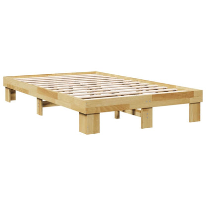 Cadre de lit sans matelas 120x200 cm bois massif de chêne