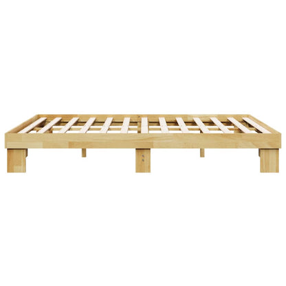 Cadre de lit sans matelas 150x200 cm bois massif de chêne