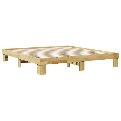 Cadre de lit sans matelas 180x200 cm bois massif de chêne