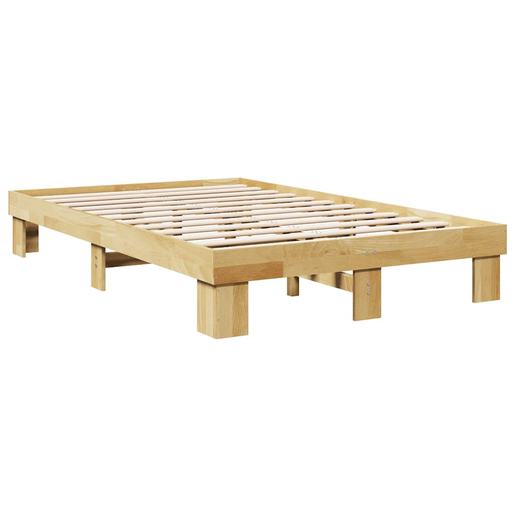 Cadre de lit sans matelas 120x190 cm bois massif de chêne