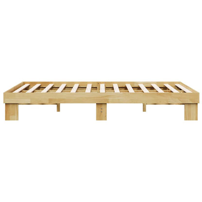 Cadre de lit sans matelas 120x190 cm bois massif de chêne