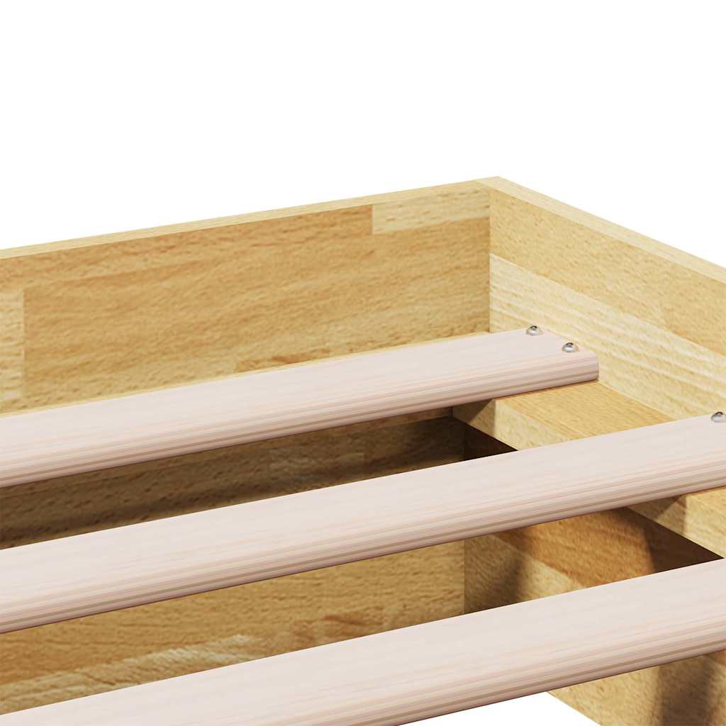 Cadre de lit sans matelas 100x200 cm bois massif de chêne