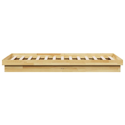 Cadre de lit sans matelas 90x200 cm bois massif de chêne