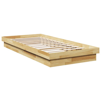 Cadre de lit sans matelas 90x200 cm bois massif de chêne