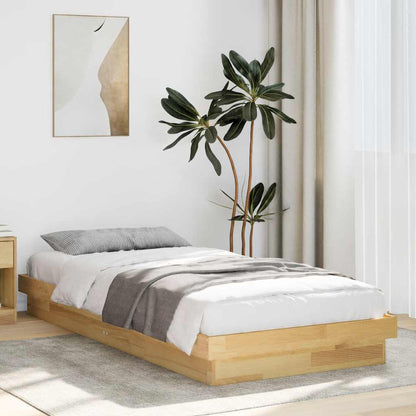 Cadre de lit sans matelas 90x190 cm bois massif de chêne