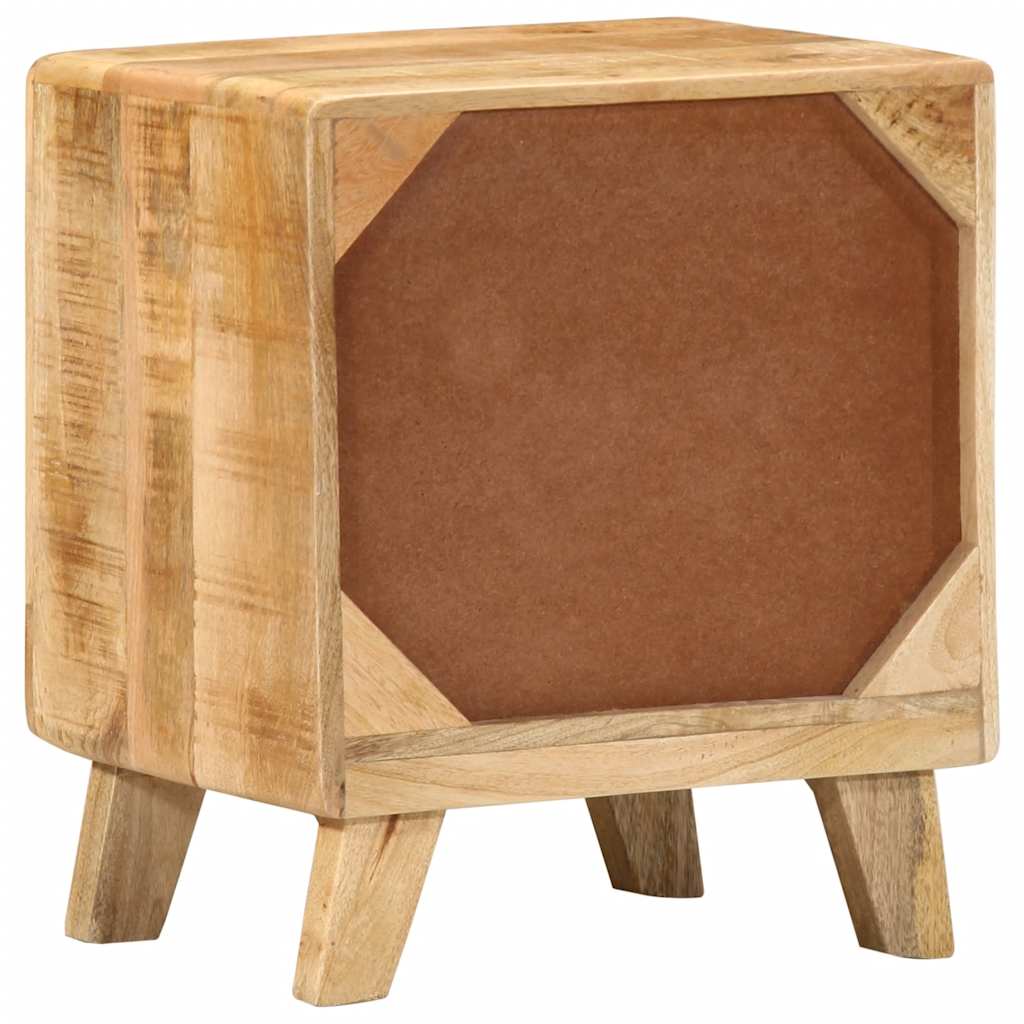 Table de chevet 40x32x46 cm bois de manguier massif brut