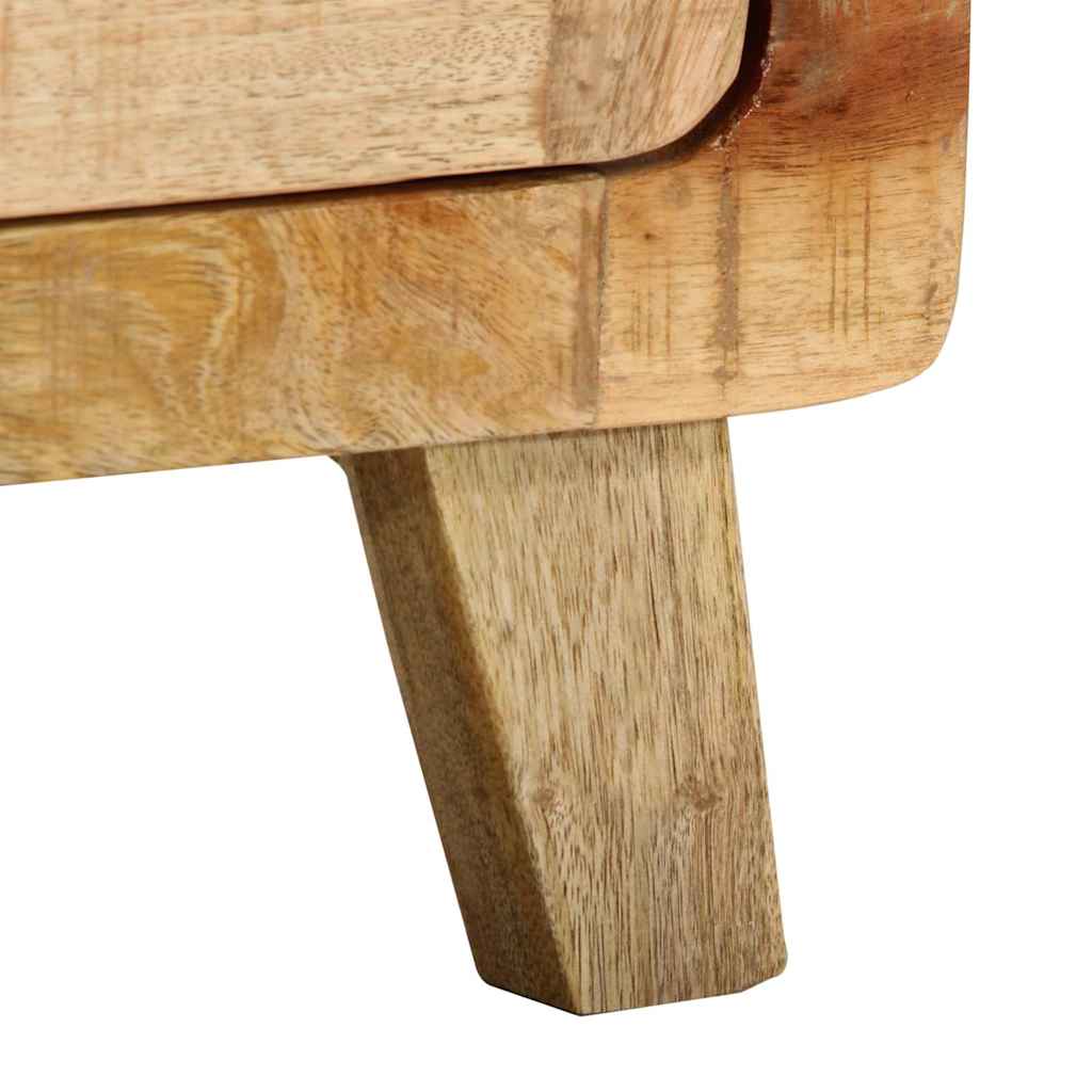 Table de chevet 40x32x46 cm bois de manguier massif brut