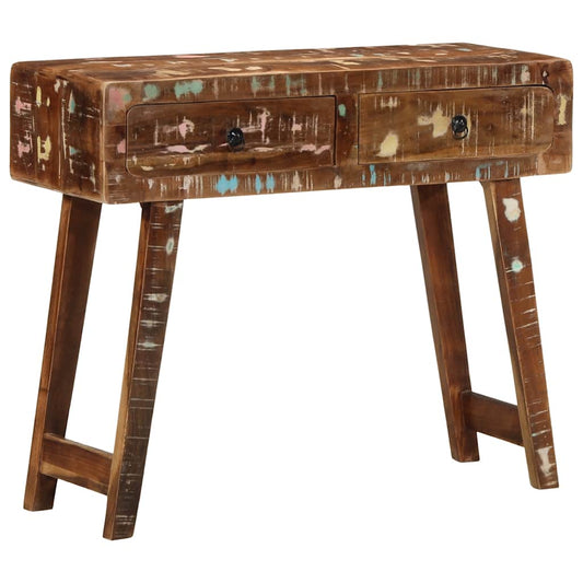 Table console 90x32x75 cm bois massif de récupération