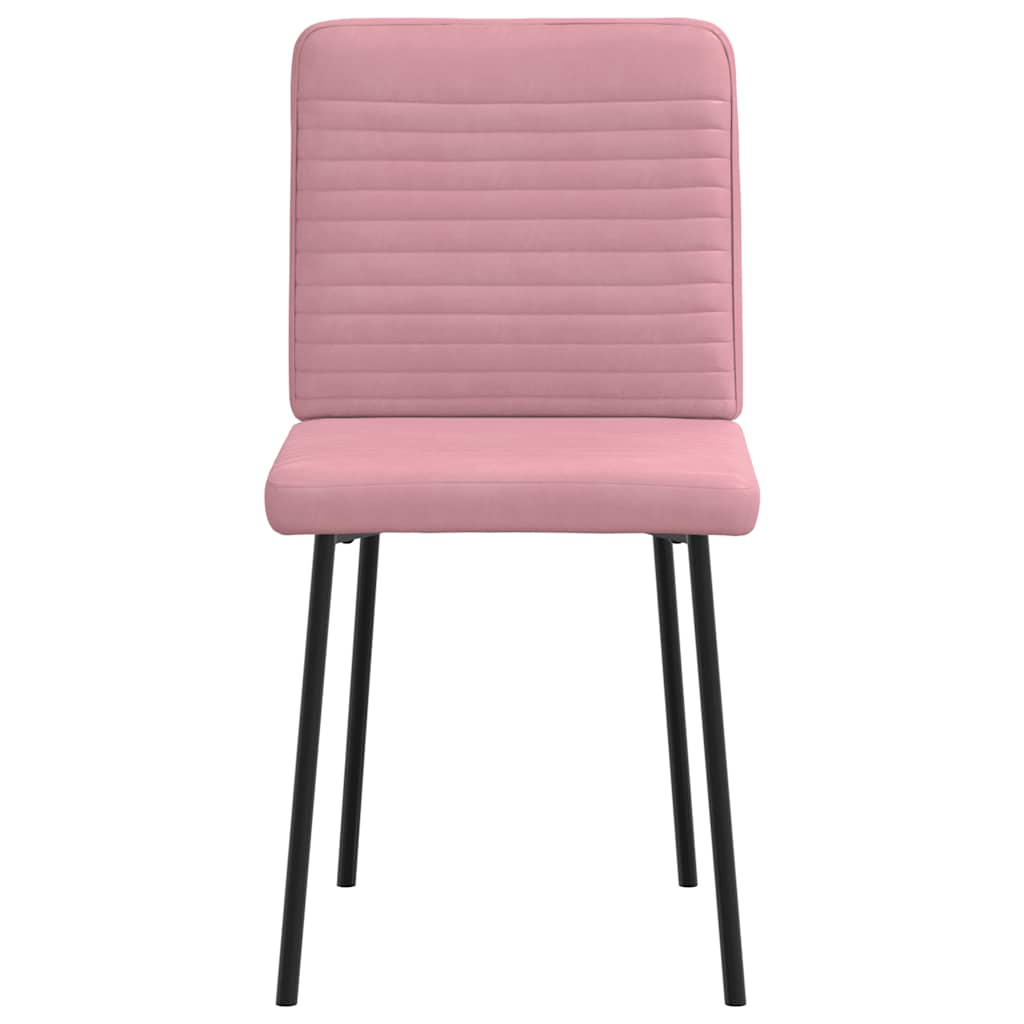 Chaises à manger lot de 2 Rose Velours